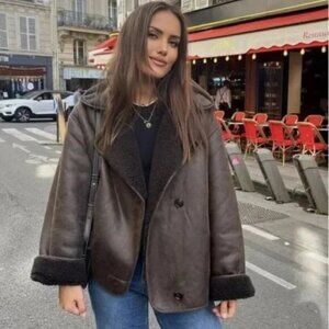 Zara Relaxed Double-Faced Jacket XXS